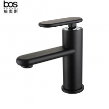 啞黑冷熱面盆龍頭