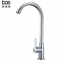 鍍鉻滾珠單冷立式廚房龍頭